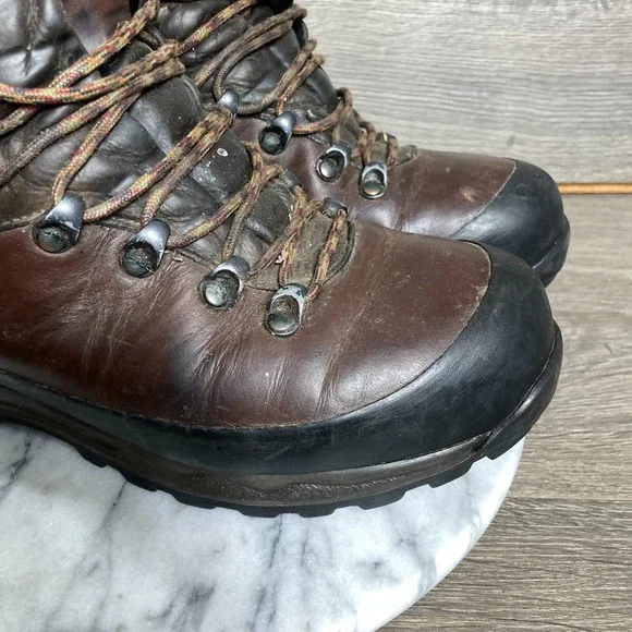 Schnees Boots Mens 8.5 Brown Leather Event Lace Up Heavy Steel Toe Hunting Tough